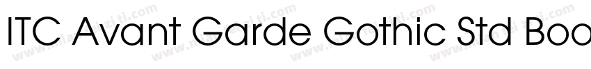 ITC Avant Garde Gothic Std Book字体转换